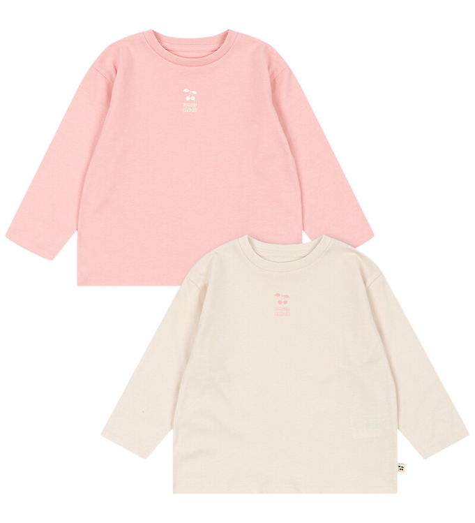 Konges Sløjd Bluse - 2-pak - Lin - Pink Dolphin/Antique White