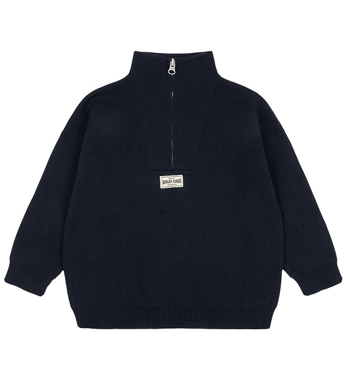 Konges Sløjd Bluse - Mano Half Zip - Total Eclipse