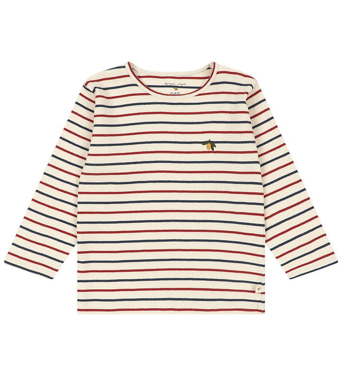 Konges Sløjd Bluse - Rib - Voco Modal - Tricolore Bleu