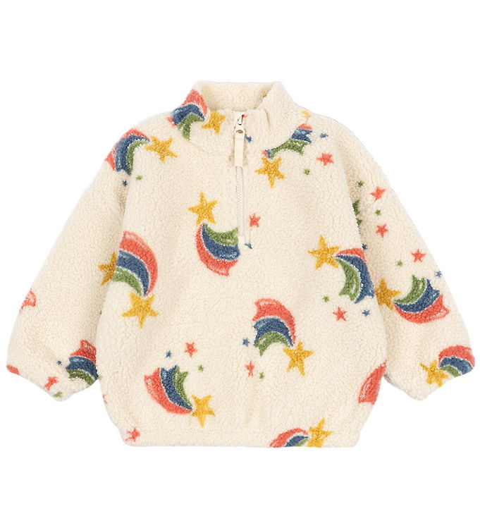 Konges Sløjd Fleecetrøje - Jody Teddy - Rainbow Star