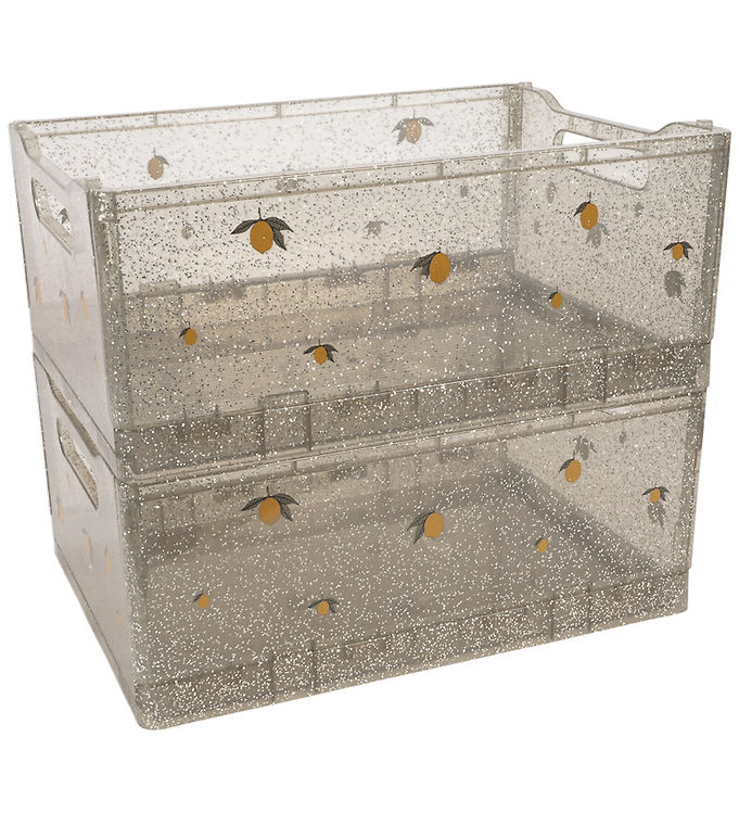 Konges Sløjd Foldekasser - 2-pak - 16x28x38 cm - Sparkling Blue Konges Sløjd Foldekasser - 2-pak - 16x28x38 cm - Sparkling Blue