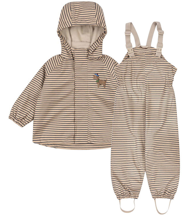 Konges Sløjd Regntøj m/u Seler/Fleece - PU - Rainy Palme Dog - S Konges Sløjd Regntøj m/u Seler/Fleece - PU - Rainy Palme Dog - S