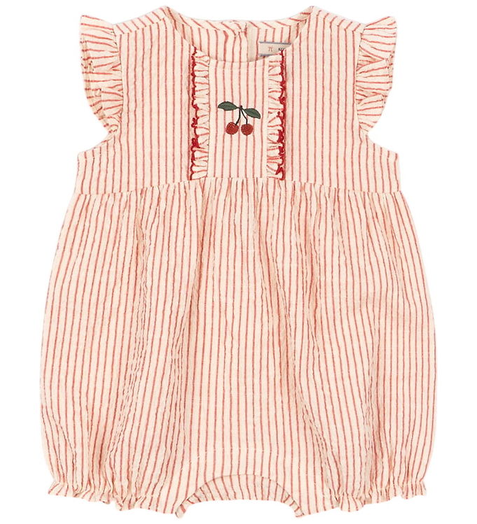Konges Sløjd Sommerdragt - Ellie - Amour Stripe m. Flæser Konges Sløjd Sommerdragt - Ellie - Amour Stripe m. Flæser