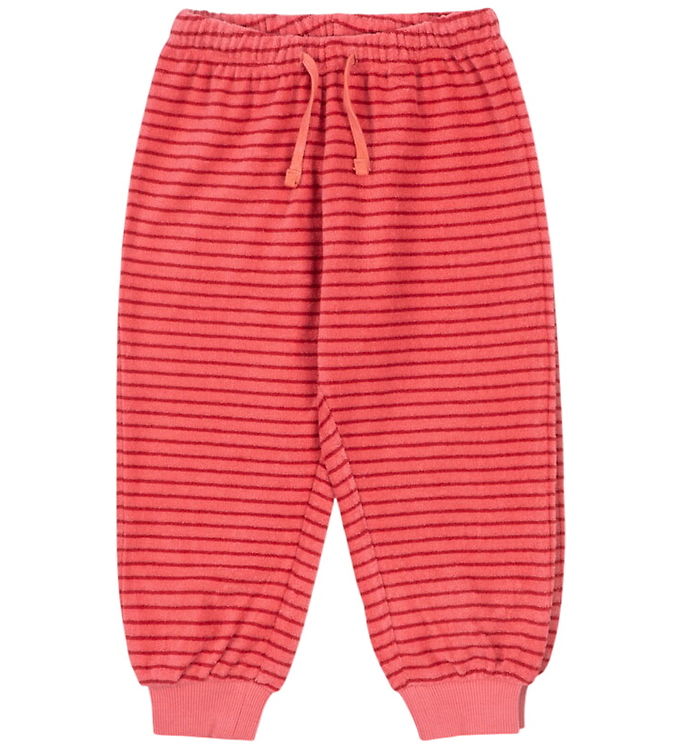 Konges Sløjd Sweatpants - Frotté - Itty - Cardinal Rose Stripe