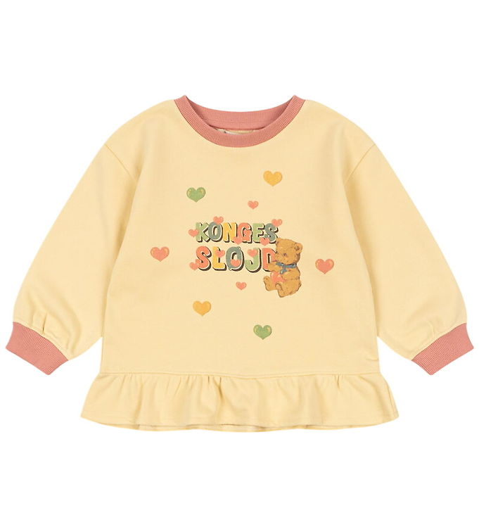 Konges Sløjd Sweatshirt - Spotty Frill - Banana Crepe Konges Sløjd Sweatshirt - Spotty Frill - Banana Crepe