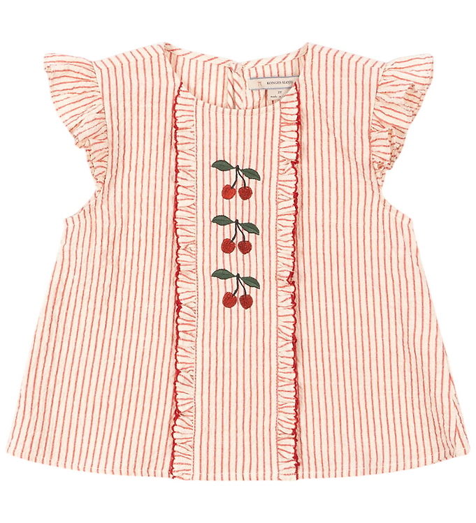 Konges Sløjd Top - Ellie - Amour Stripe m. Flæser
