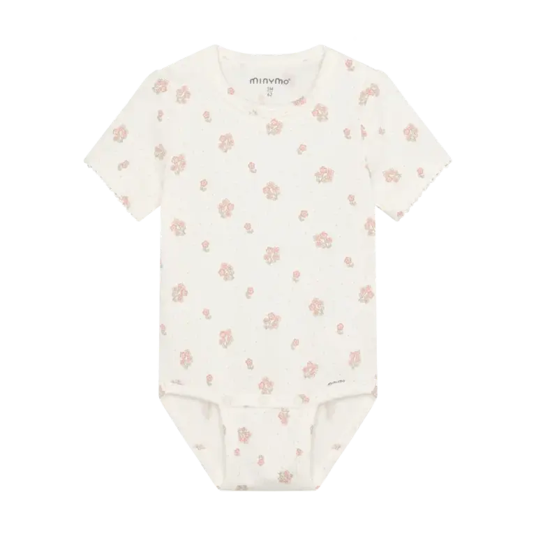 Kortærmet Body m. Print - Vanilla Ice - 68
