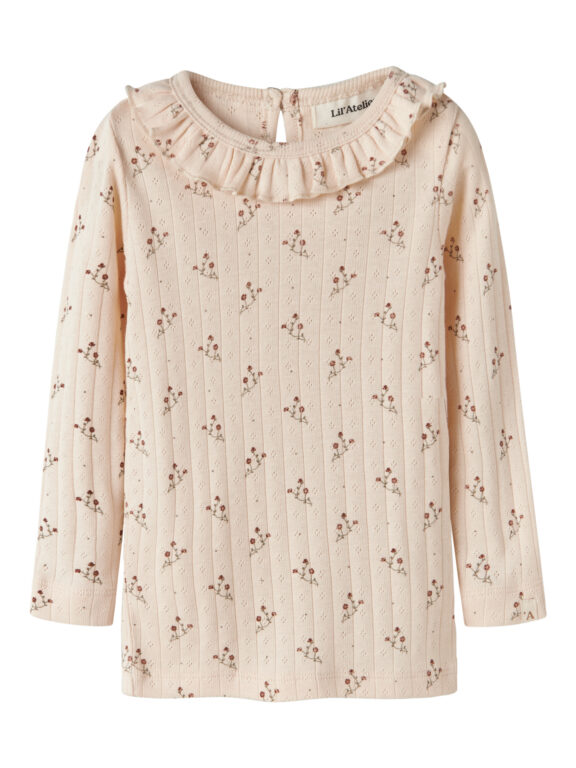 LIL ATELIER Rib Bluse Rachello Novelle Peach Flower