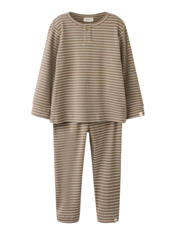 LIL ATELIER Rib Natsæt Gago Sepia Tint Turtledove
