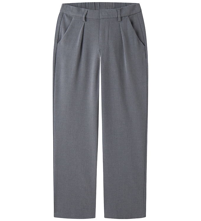 LMTD Bukser - NlmLuis - Loose - Grey Melange
