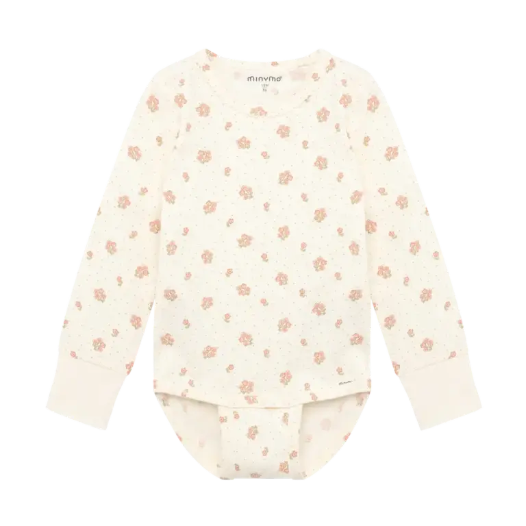 Langærmet Body m. Print - Vanilla Ice - 86