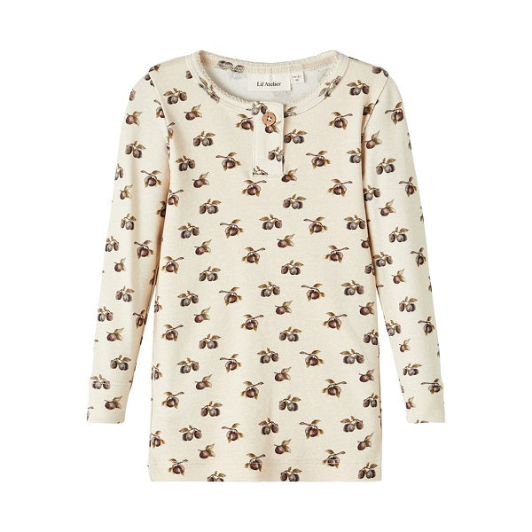 Lil Atelier Bluse Gaya Slim Top - Fog - 92 cm