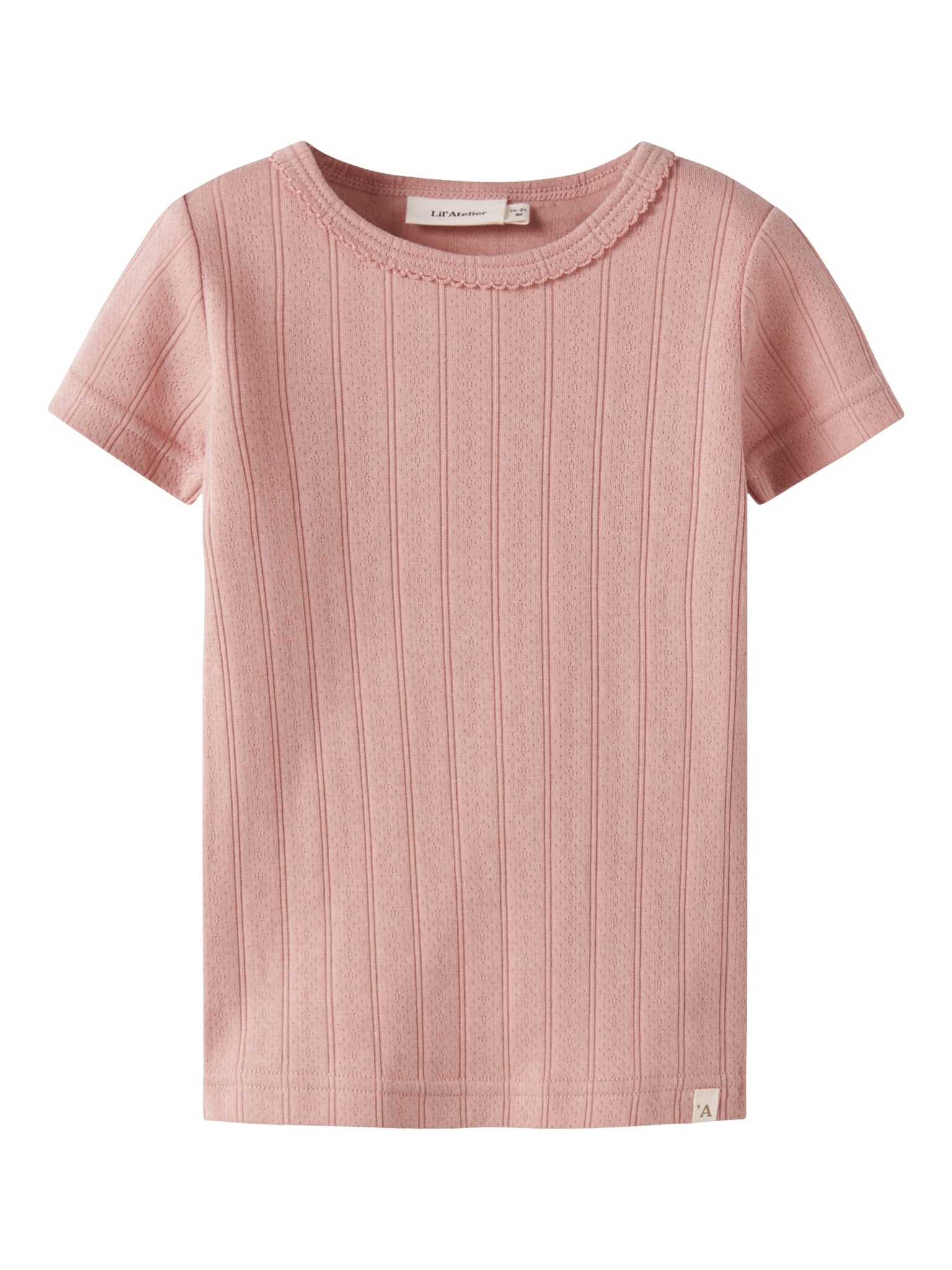 Lil Atelier Falina SS Slim Top - Misty Rose - 92 cm
