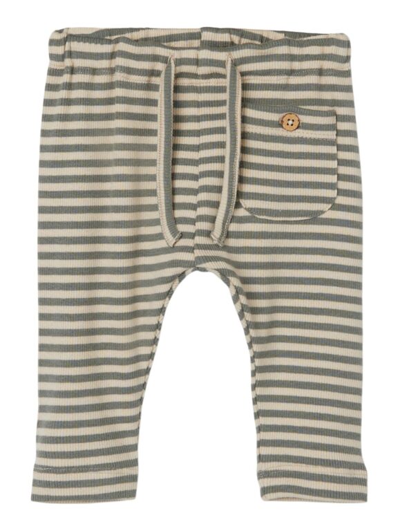Lil Atelier Gago Loose Pants - Fog/Agave Green - 56 cm
