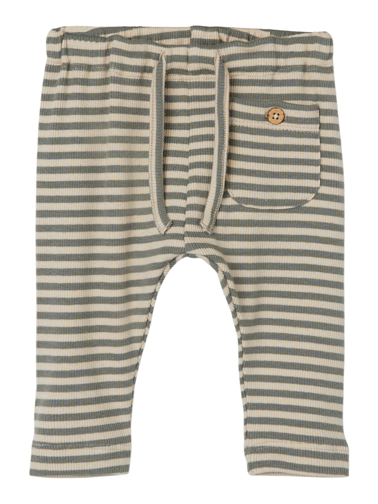 Lil Atelier Gago Loose Pants - Fog/Agave Green - 56 cm