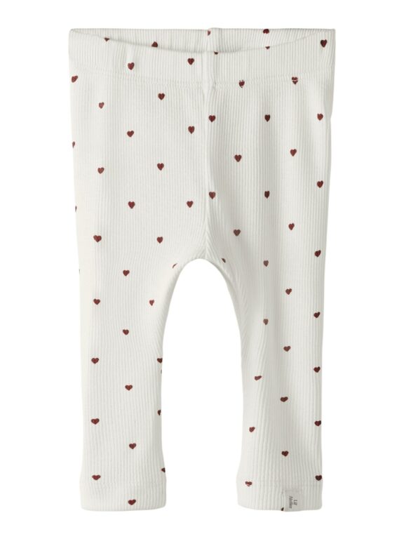 Lil Atelier Gago - Slim Leggings NOOS - Coconut Milk Heart - 56 cm