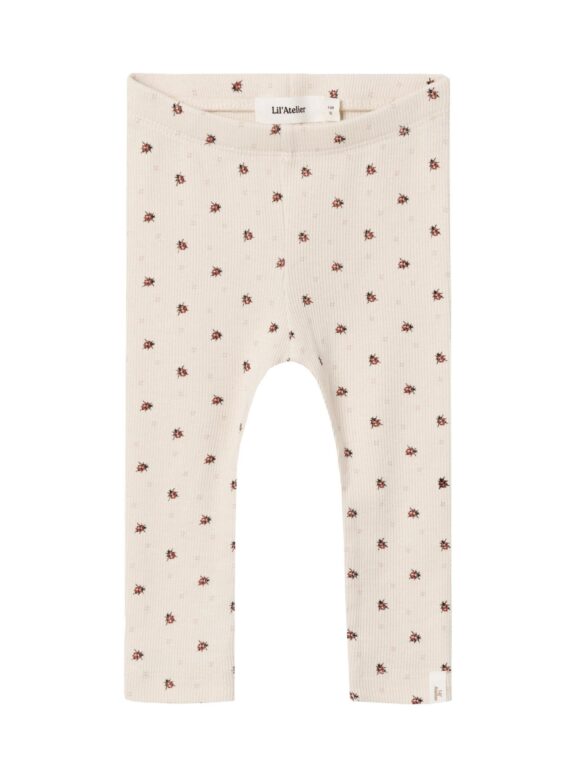 Lil Atelier Gago Slim Leggings med Mariehøne - Baked Clay - 56 cm