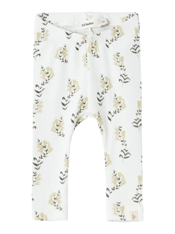 Lil Atelier Gavo Leggings - Coconut Milk/Yellow Flower - 56 cm Lil Atelier Gavo Leggings - Coconut Milk/Yellow Flower - 56 cm