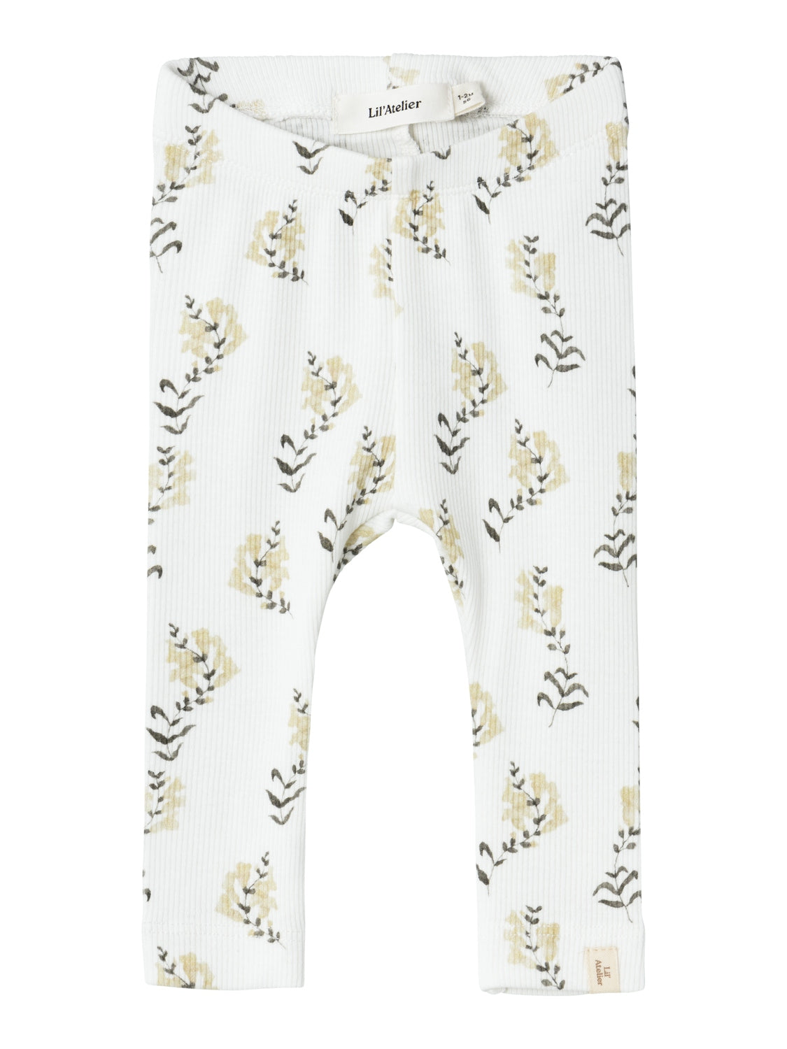Lil Atelier Gavo Leggings - Coconut Milk/Yellow Flower - 56 cm Lil Atelier Gavo Leggings - Coconut Milk/Yellow Flower - 56 cm