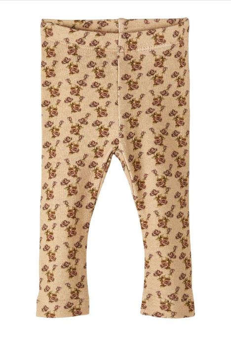 Lil Atelier Gaya Slim Leggins baby - Warm Sand - 56 cm