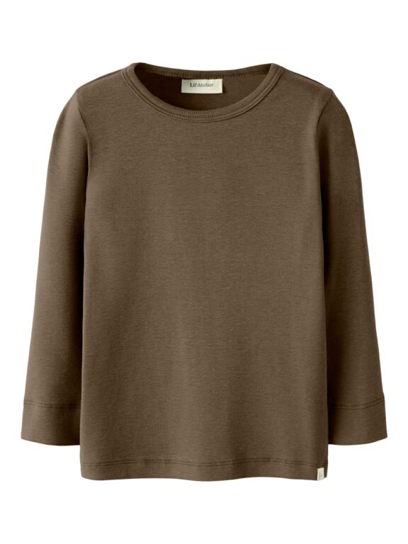 Lil Atelier Gayo - LS Slim Top NOOS - Shitake - 92 cm