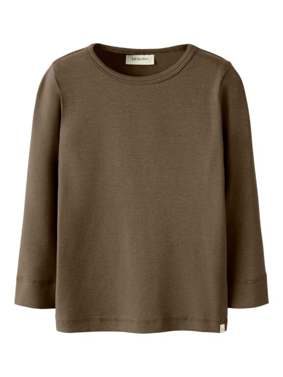 Lil Atelier Gayo - LS Slim Top NOOS - Shitake - 92 cm