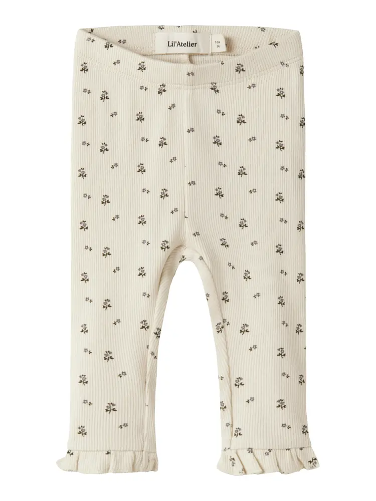 Lil' Atelier Lago Mer Slim Leggings - Turtledove - 86