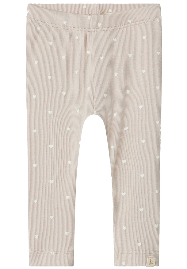 Lil Atelier Leggings - Hjerter - Gago Gray Morn Heart