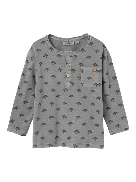 Lil Atelier Liam Loose Shirt - Quiet Shade - 92 cm
