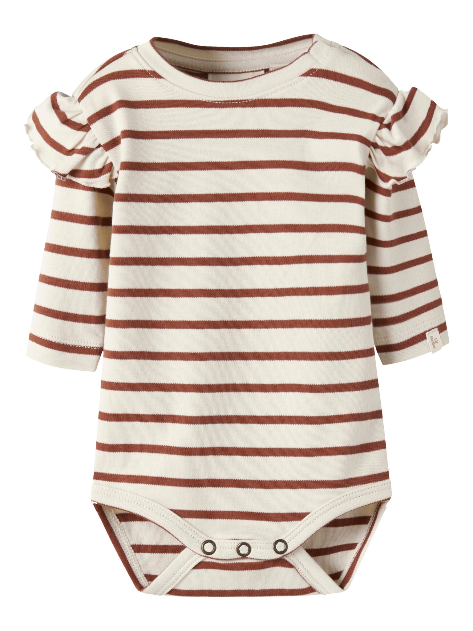 Lil Atelier Limia - Mia LS Body - Turtledove/Maple Syrup - 56 cm