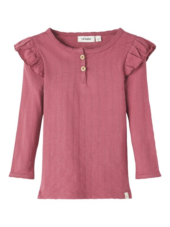 Lil Atelier Nala Slim Top - Dry Rose - 92 cm