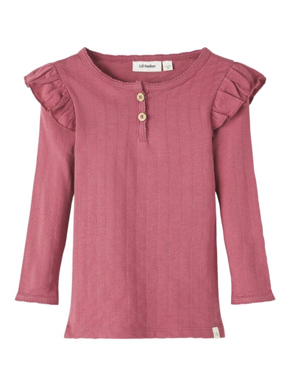 Lil Atelier Nala Slim Top - Dry Rose - 92 cm