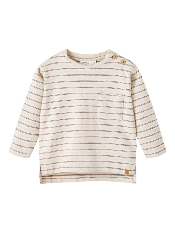Lil Atelier Riman LS Loose Top - Fog - 92 cm