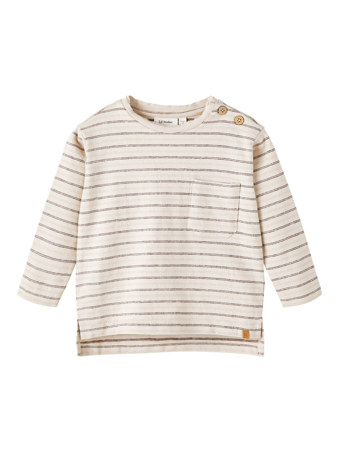 Lil Atelier Riman LS Loose Top - Fog - 92 cm Lil Atelier Riman LS Loose Top - Fog - 92 cm