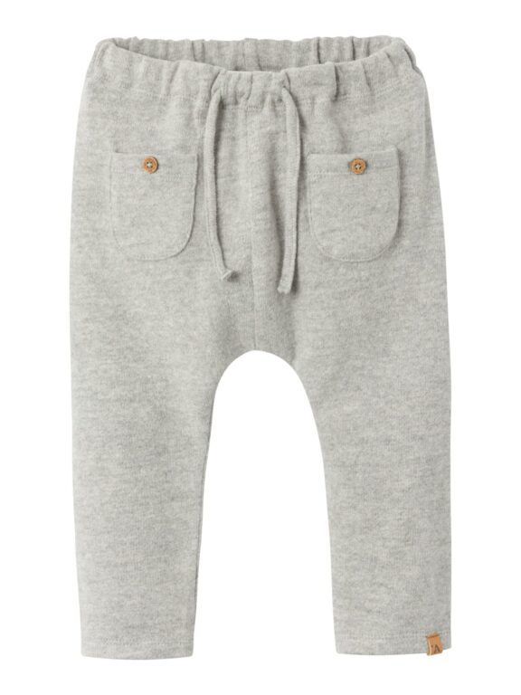 Lil Atelier Thor Loose Pants - Grey Melange - 56 cm