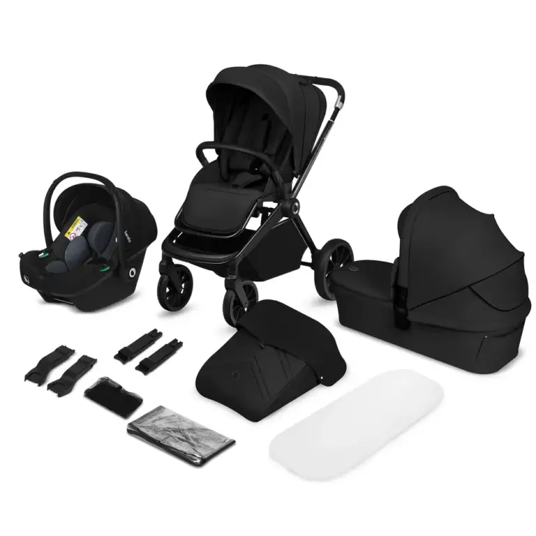 Lionelo Mika Plus 3in1 Kombivogn - Black Onyx