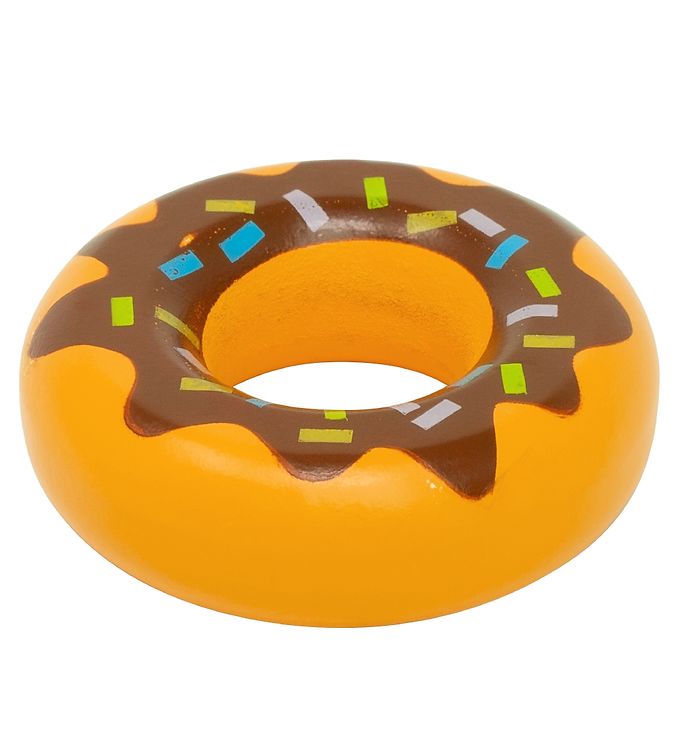 MaMaMeMo Legemad - Træ - Donut m. Brun Glasur