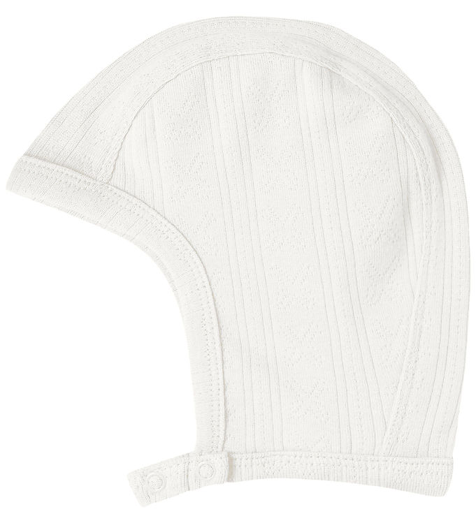 MarMar Babyhjelm - Modal/Pointelle - Hoody - Gentle White MarMar Babyhjelm - Modal/Pointelle - Hoody - Gentle White