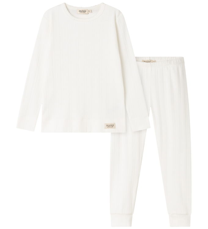 MarMar Nattøj - 2-delt - Modal/Pointelle - Gentle White