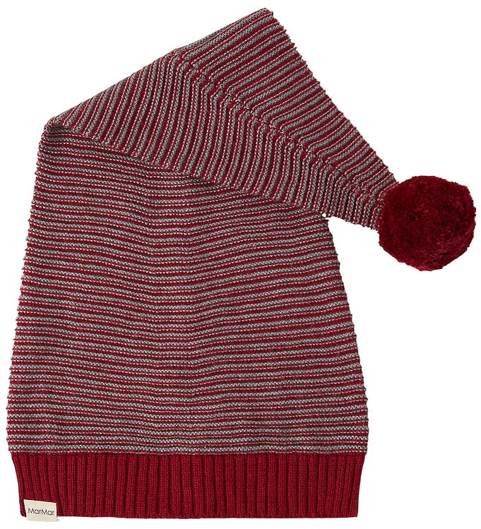 MarMar Nissehue - Strik - Alfen - Hibiscus Red Stripe MarMar Nissehue - Strik - Alfen - Hibiscus Red Stripe