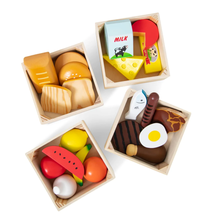 Melissa & Doug | Legemad - Fødevarer i 4 kasser