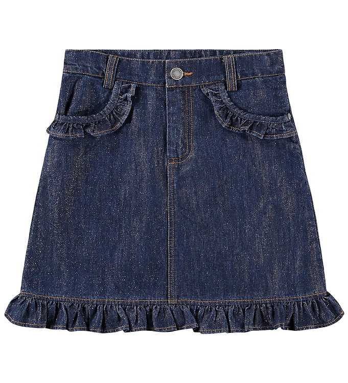 Molo Nederdel - Denim - Berit - Mid Blue Glitter