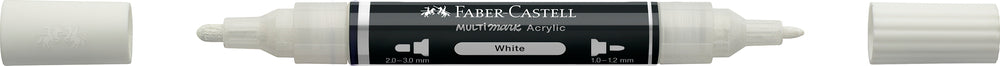 Multimarker Akryl Faber Castell SP 101 White m. 2 spids