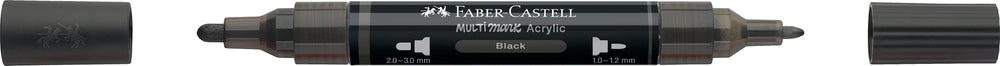 Multimarker Akryl Faber Castell SP 199 Black m. 2 spids