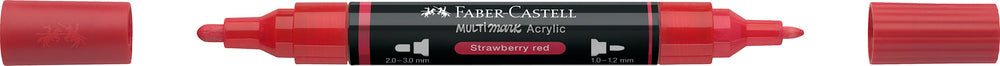 Multimarker Akryl Faber Castell SP 219 Strawberry Red m. 2 spids Multimarker Akryl Faber Castell SP 219 Strawberry Red m. 2 spids