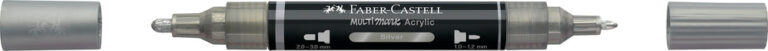 Multimarker Akryl Faber Castell SP 251 Silver m. 2 spids
