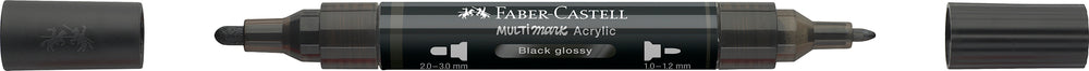 Multimarker Akryl Faber Castell SP 299 Black Glossy m. 2 spids Multimarker Akryl Faber Castell SP 299 Black Glossy m. 2 spids