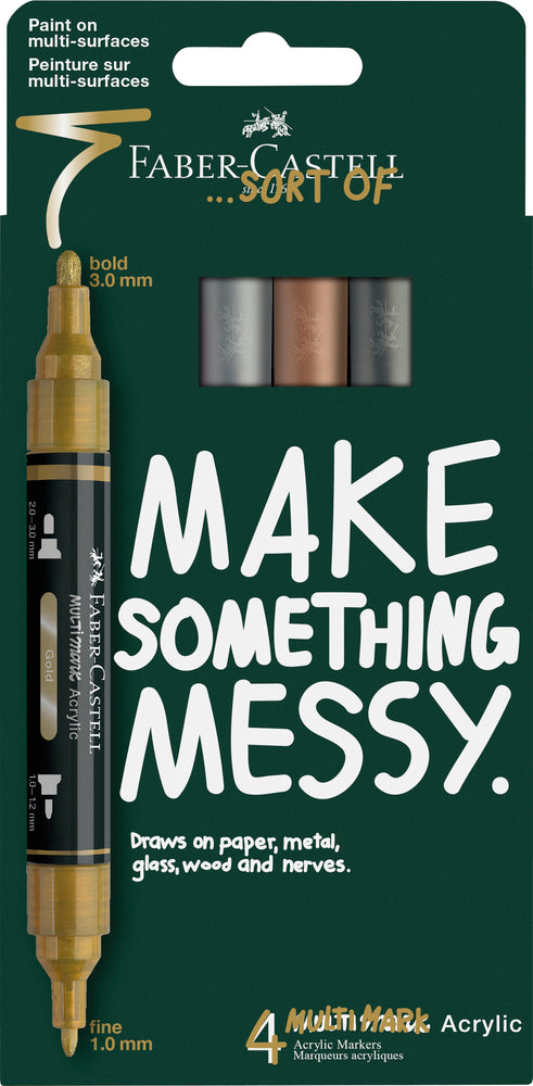 Multimarker Akryl Faber Castell SP 4 Metallic m. 2 spids
