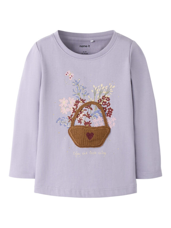 NAME IT Bluse Betua Lavender Gray