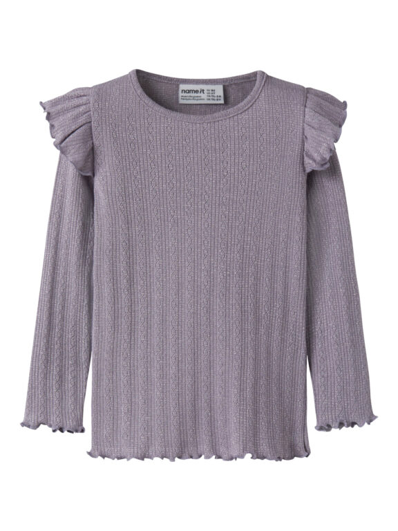 NAME IT Bluse Blitta Lavender Gray Melange NAME IT Bluse Blitta Lavender Gray Melange